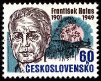 (1976-002) Марка Чехословакия "Ф. Халас" ,  III Θ
